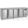 Стол холодильный, GN1/1, L2.23м, без борта, 4 двери глухие, ножки, -2/+10С, нерж.сталь, дин.охл., агрегат справа, R600a