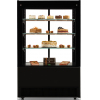 Витрина холодильная напольная, вертикальная, кондитерская, L1.00м, 3 полки, +1/+10С, дин.охл., черная (RAL 9005), стекло фронтальное прямое