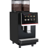 Кофемашина-суперавтомат, 1 группа, 2 кофемолки, авт. капуч., серебристая+черная, бутыль/водопровод, 2 контейнера для зерен